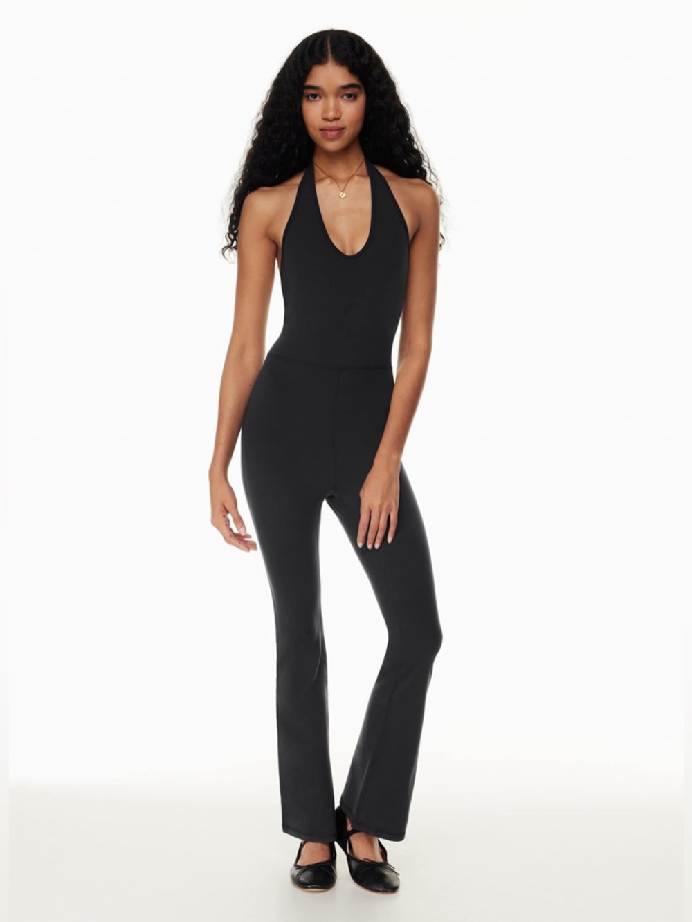 Wilfred Free Look Flare Jumpsuit Black Aritzia TNA Size Small